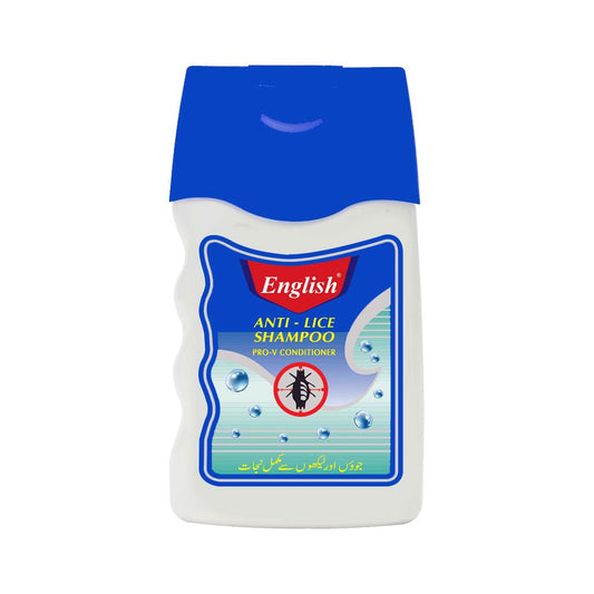 English Anti Lice Shampoo Bottle