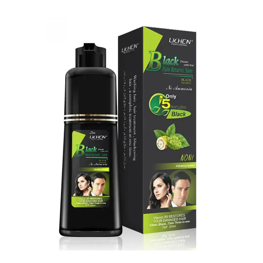 Lichen Hair Color Black Shampoo 200ml
