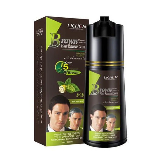 Lichen Hair Color Dark Brown Shampoo 200ml