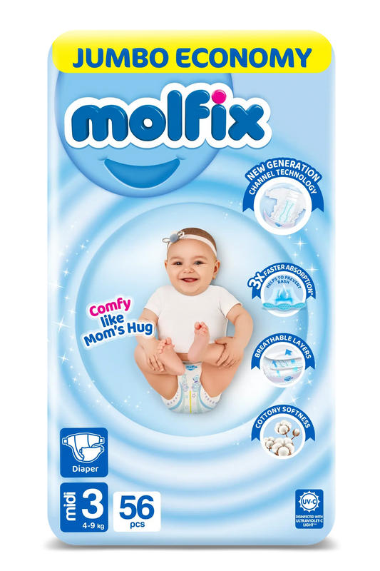 Molfix Diapers Medium-3 (56 Pcs)