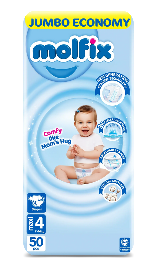 Molfix Diapers Large-4 (50 Pcs)
