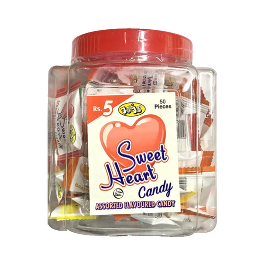 Sweet Heart Toffie Jar 5Rs