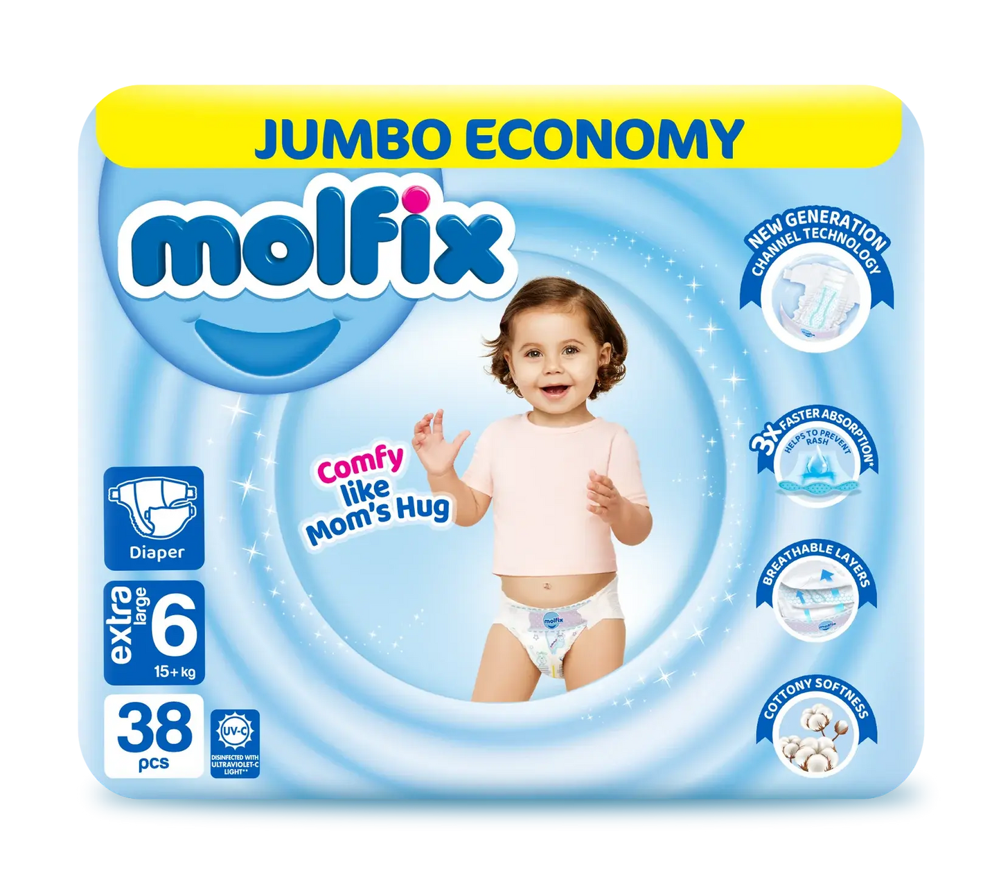 Molfix Diapers XXL-6 (38 Pcs)